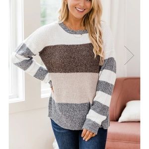 Women’s color block sweater